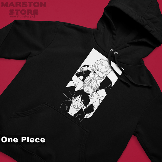 Polerón One Piece con Roronoa Zoro, Monkey D. Luffy y Sanji