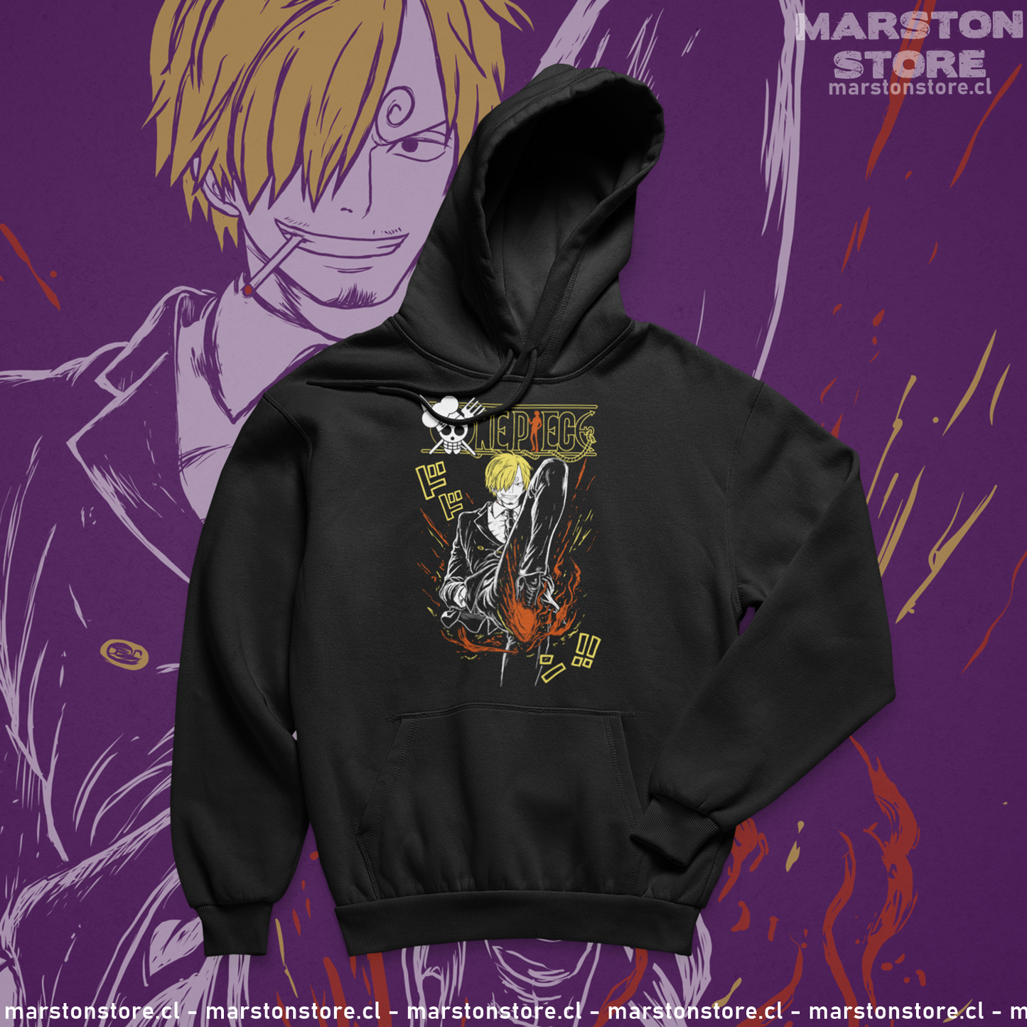 Polerón One Piece con diseño de Sanji