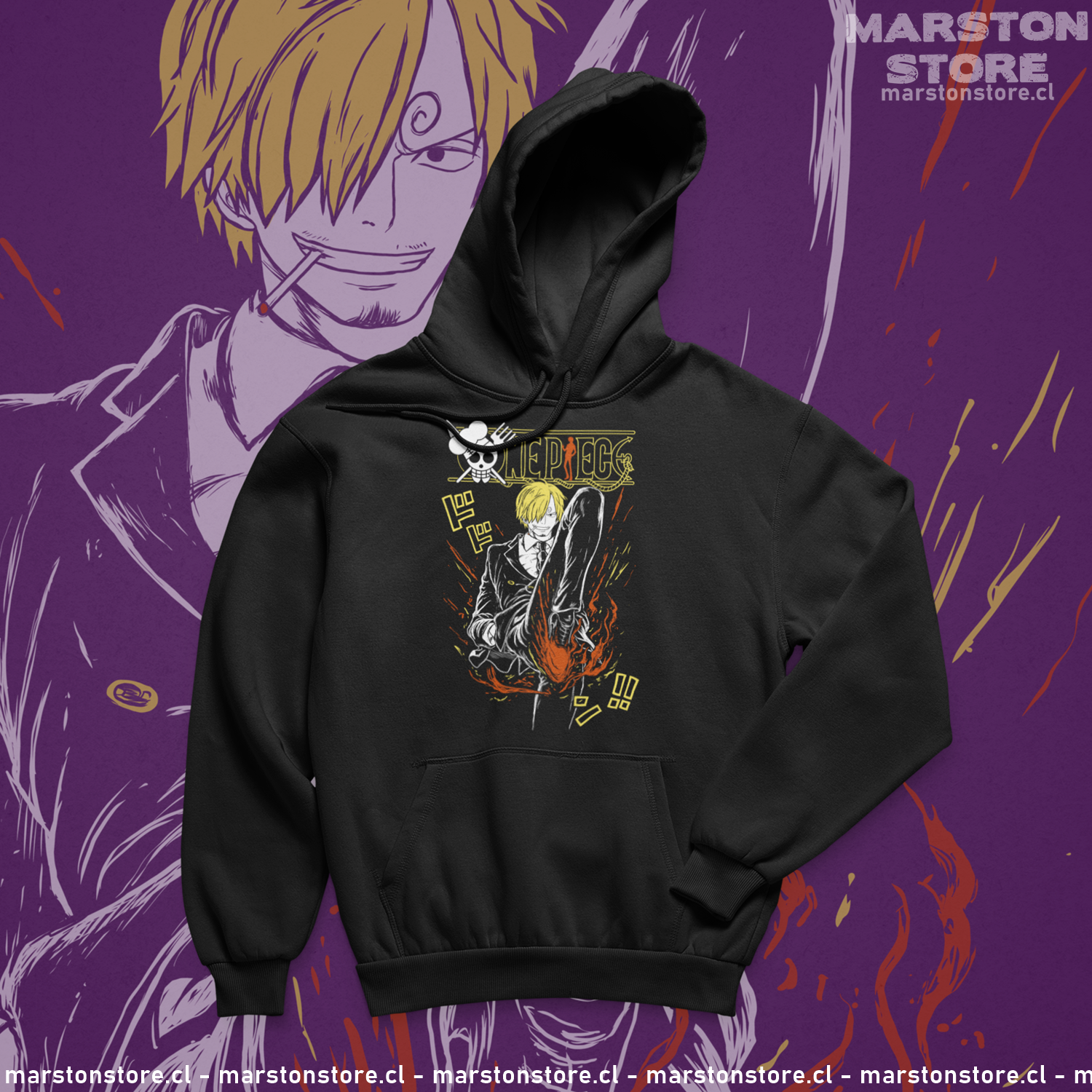 Polerón One Piece con diseño de Sanji
