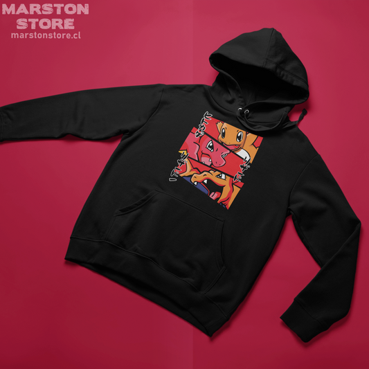 Polerón de Pokémon con Charmander, Charmeleon y Charizard