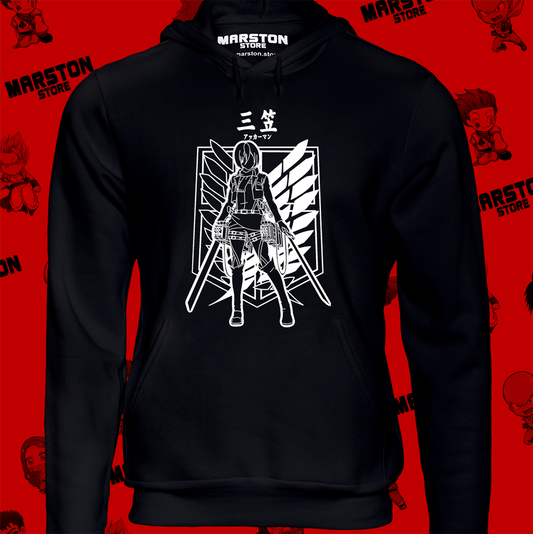 Polerón Shingeki no Kyojin con diseño de Mikasa Ackerman