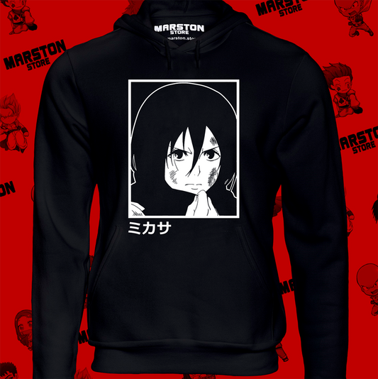 Polerón Shingeki no Kyojin con diseño de Mikasa Ackerman