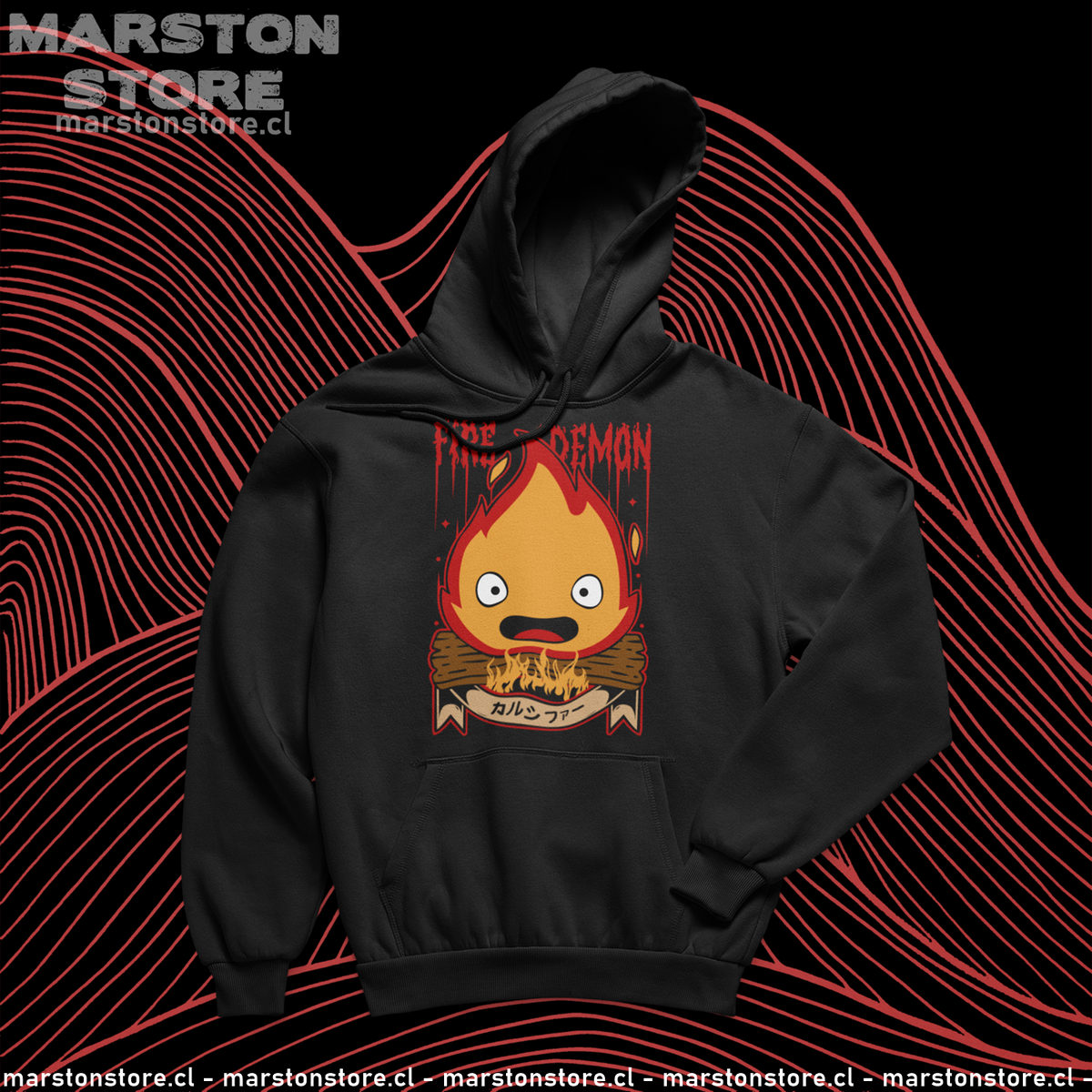Polerón de Studio Ghibli: El Castillo Ambulante (Howl's Moving Castle) con Calcifer