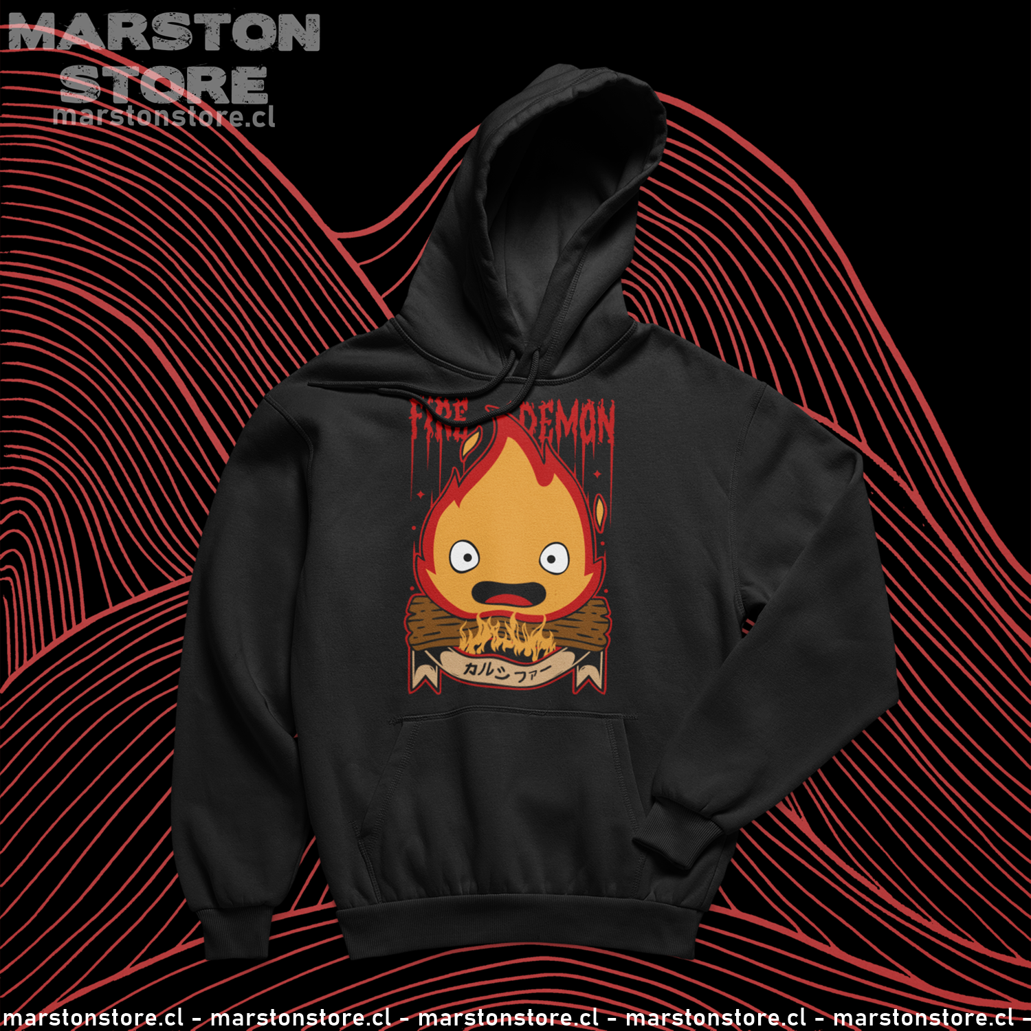 Polerón de Studio Ghibli: El Castillo Ambulante (Howl's Moving Castle) con Calcifer
