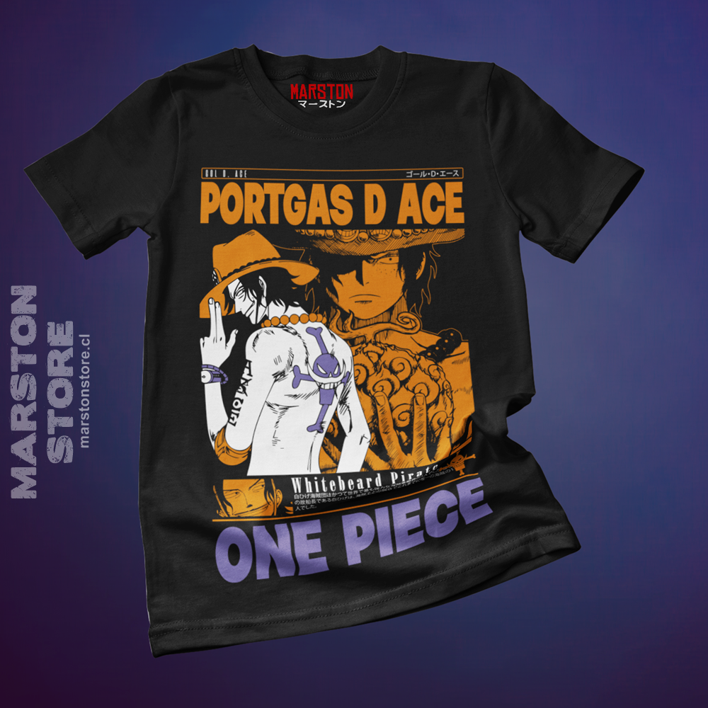 Polera One Piece - Portgas D. Ace (#ak0)